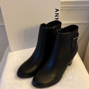 Anne Klein Rafe Block Heel Ankle Boots